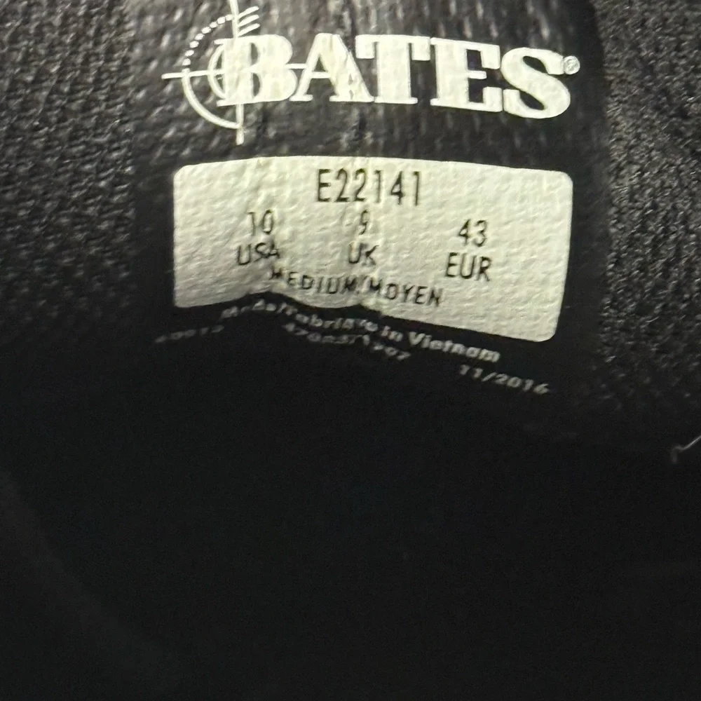 Bates Black High Gloss Uniform Dress‎ Oxford Lace Up Shoes E22141 Men’s SZ 10M